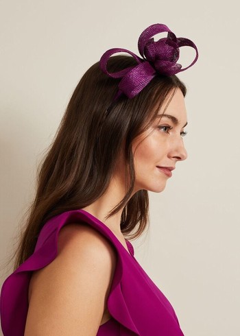 Phase Eight Flower Hats Purple Canada | GIZTLU-197